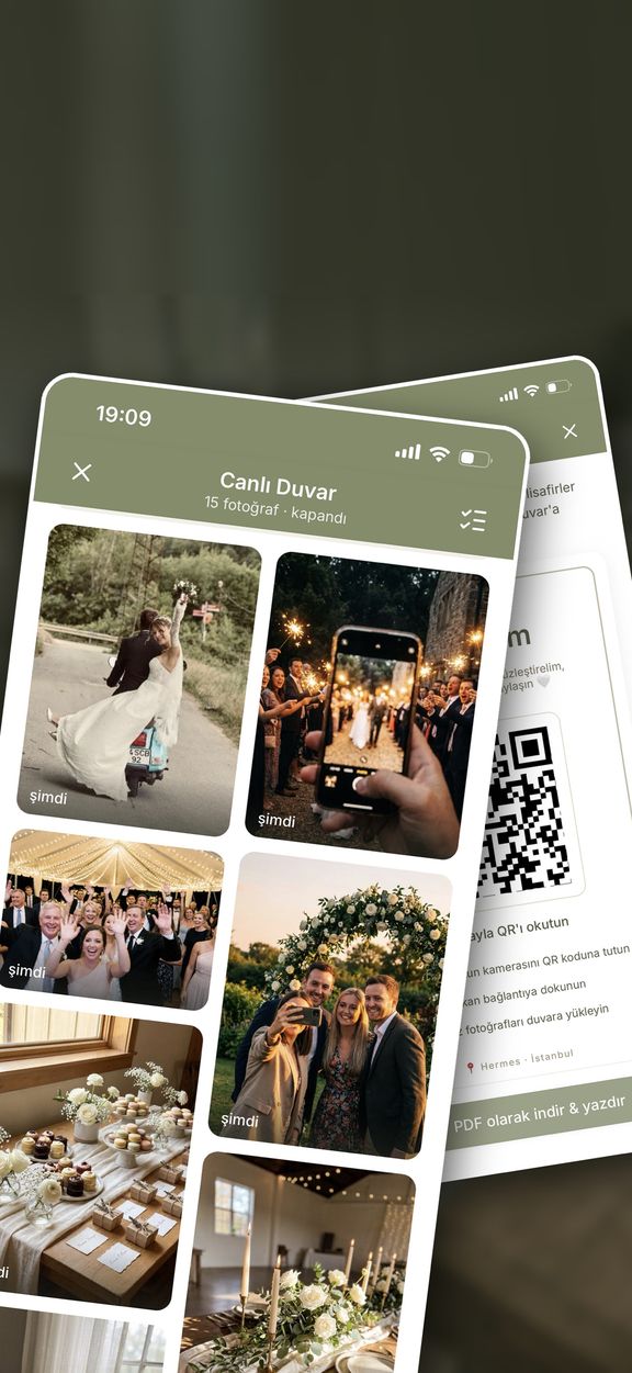 Canlı fotoğraf duvarı ekranı